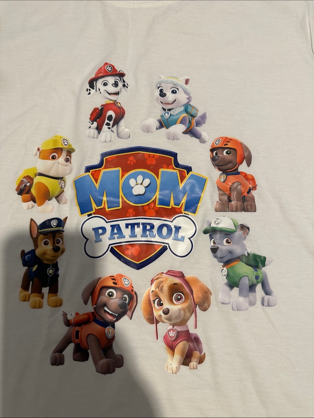 Paw Patrol White Mom Patrol Graphic Tee - Picture 2 of 3